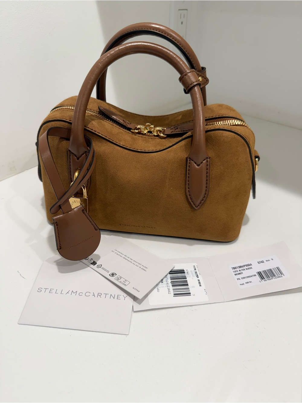 Stella McCartney Tan Suede Mini Satchel
